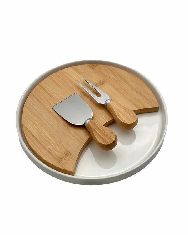 Tagliere Formaggi in porcellana e bamboo BRANDANI