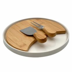 Alternative view of Tagliere Formaggi in porcellana e bamboo BRANDANI
