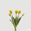Bouquet tulipani gialli Real Touch EDG: petali morbidi, steli modellabili e colore luminoso. Eleganza realistica e senza manutenzione.