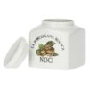 Barattolo Noci 0,5L LA PORCELLANA BIANCA. Porcellana bianca decorata, pratico e ideale per conservare noci e frutta secca con eleganza.