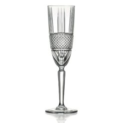 Flute Diamond BRANDANI, set 6 calici in vetro inciso. Eleganti, luminosi e perfetti per champagne, prosecco e brindisi speciali.