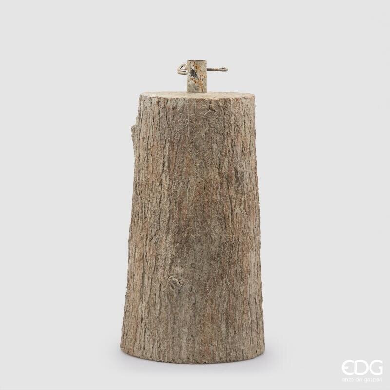 Base tronco per albero di Natale EDG 55 cm in cemento ultra resistente da 14 kg. Effetto legno reale per abeti fino a 210 cm. Acquista su Savino Arte e Design!