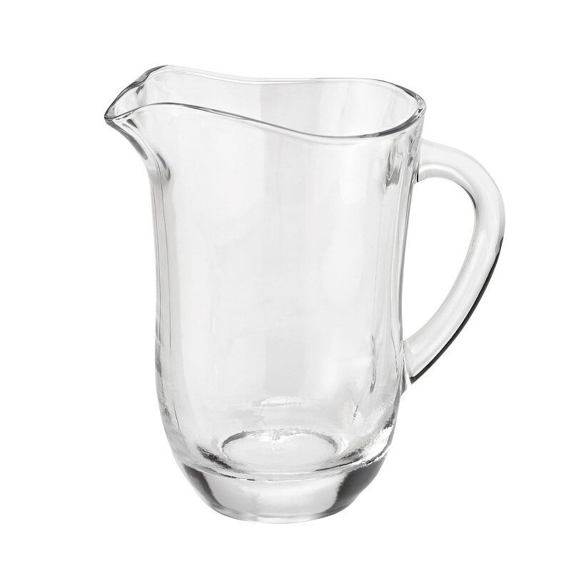 Caraffa vetro design "Carezza" Brandani da 850 ml. Brocca acqua vetro elegante e trasparente. Accessorio da tavola essenziale e funzionale.