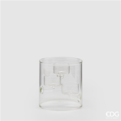 Portacandela Cilindro in vetro H12 cm EDG