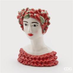 Vaso Lady Peperoncino H34 cm EDG. Scultura in ceramica dal design vivace e scenografico, ideale per decorare con colore e personalità.