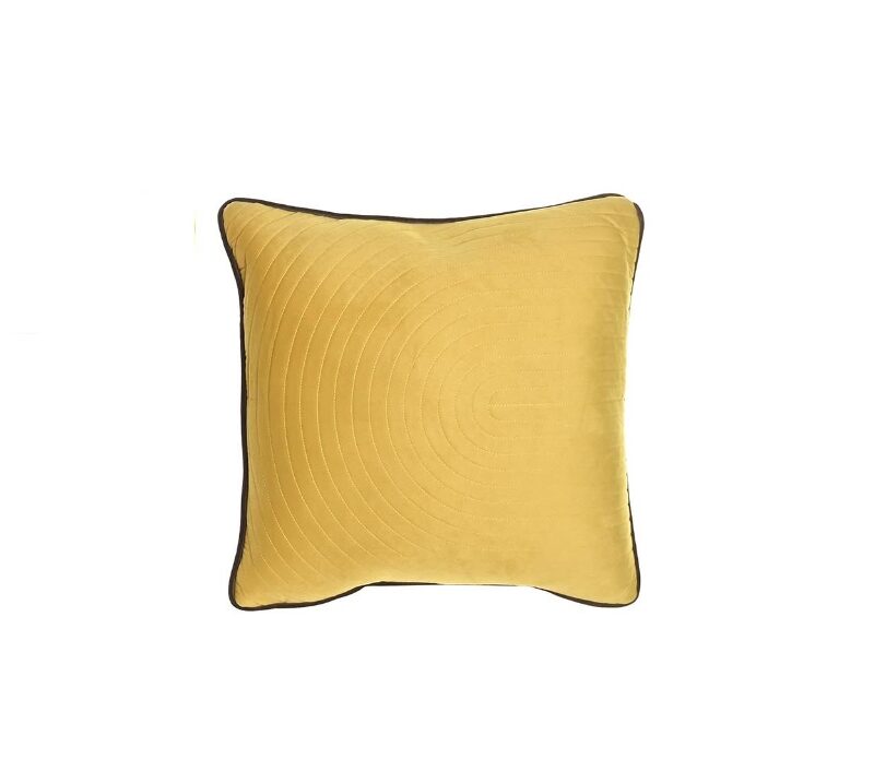 Cuscino Senape Effetto Velluto SAVINO COLLECTION