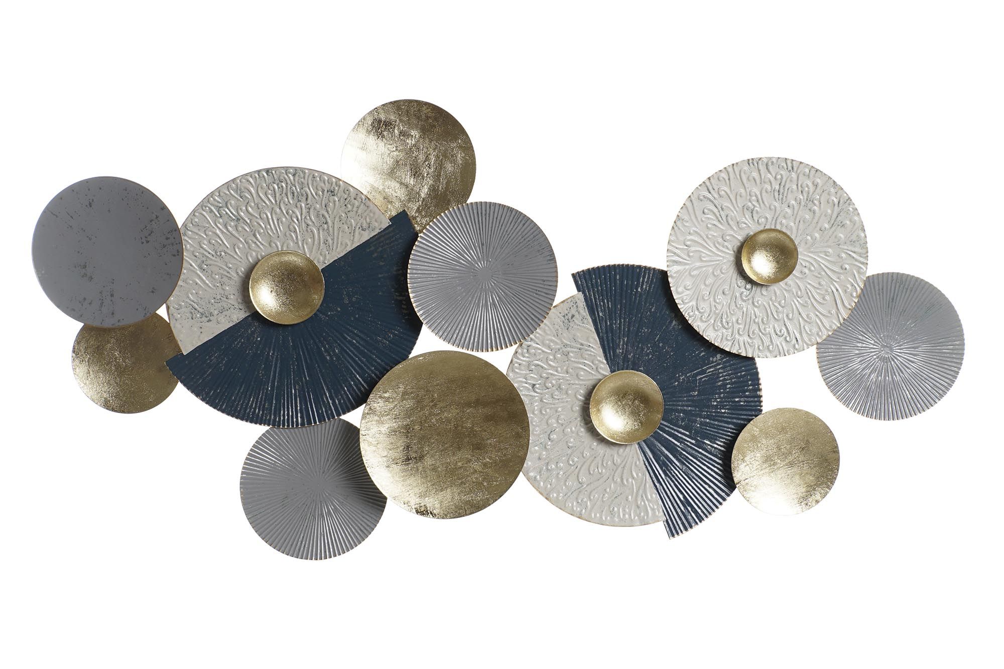 Decorazione da Parete in Metallo Cerchi Blu SAVINO COLLECTION - Savino