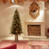 Pino New Luxury EDG (H 180 cm): albero rinnovato con 2000 LED integrati. Realismo potenziato e montaggio a ombrello.