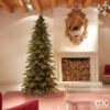Pino New Luxury EDG (H 240 cm): albero maestoso con 4000 LED integrati. Realismo di nuova generazione e montaggio a ombrello.
