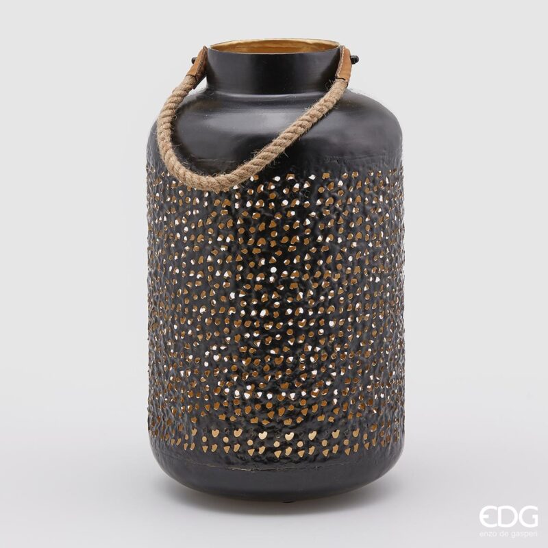 Lanterna Bombata manico corda H47cm EDG