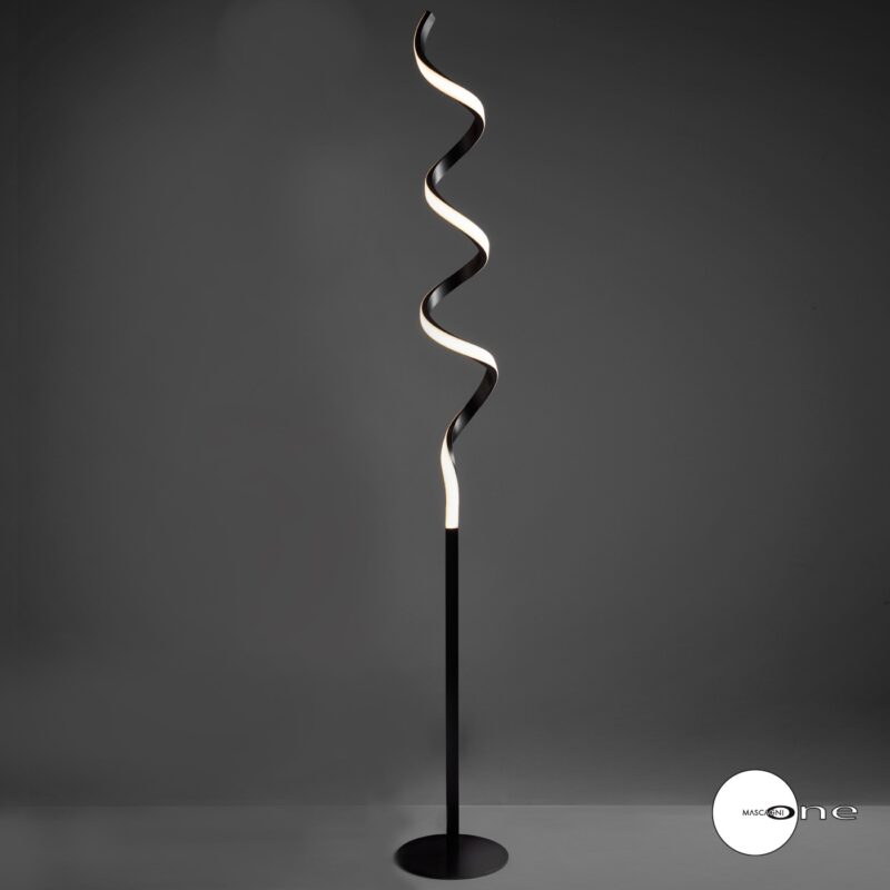 Piantana a Led Snake Nera MASCAGNI