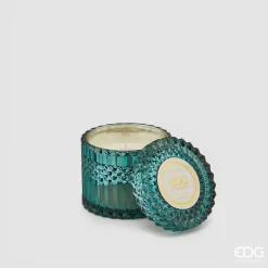 Candela Crystal Blu in Vetro 10,5H Ananas/Cocco EDG