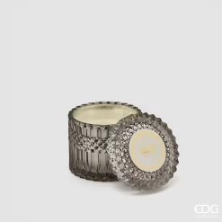 Candela Crystal Grigio in Vetro 10,5H Basilico/Menta EDG