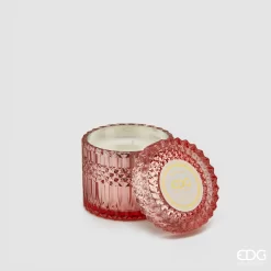 Candela Crystal Rosa in Vetro 10,5H Rosa marocchina EDG