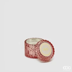 Candela Crystal Rosa in Vetro H8,5 Rosa marocchina EDG