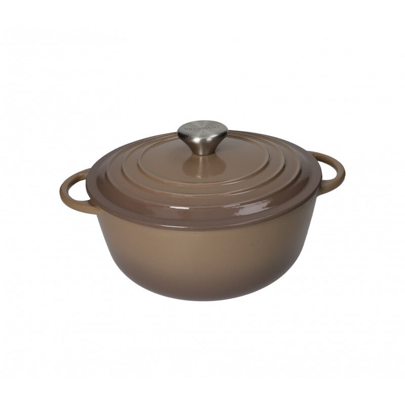 Casseruola in Ghisa Smaltata Tortora BRANDANI