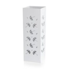 Portaombrelli Scende la Pioggia Bianco BRANDANI: metallo traforato, design moderno e resistente. Perfetto per ingressi eleganti e funzionali.