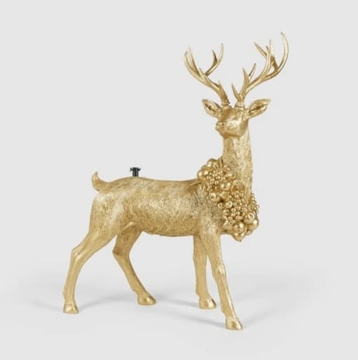 Base per albero di Natale a forma di cervo EDG Enzo De Gasperi H 102 cm oro. Decorazione scenografica e maestosa. Acquista su Savino Arte e Design!