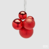 Pallina di Natale grappolo rosso firmata EDG: elegante, luminosa e originale. Perfetta per decorazioni natalizie raffinate e di grande impatto visivo.