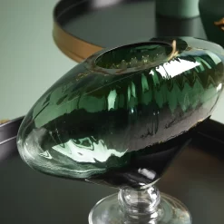 Alternative view of Vaso in vetro Bombato Verde EDG
