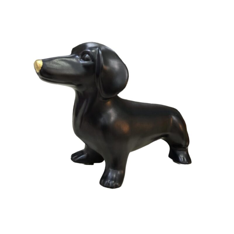 Scultura Bassotto Nero-Oro NATURAL STYLE