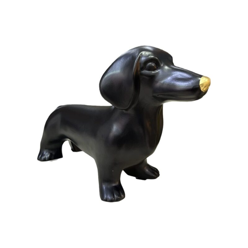 Alternative view of Scultura Bassotto Nero-Oro NATURAL STYLE