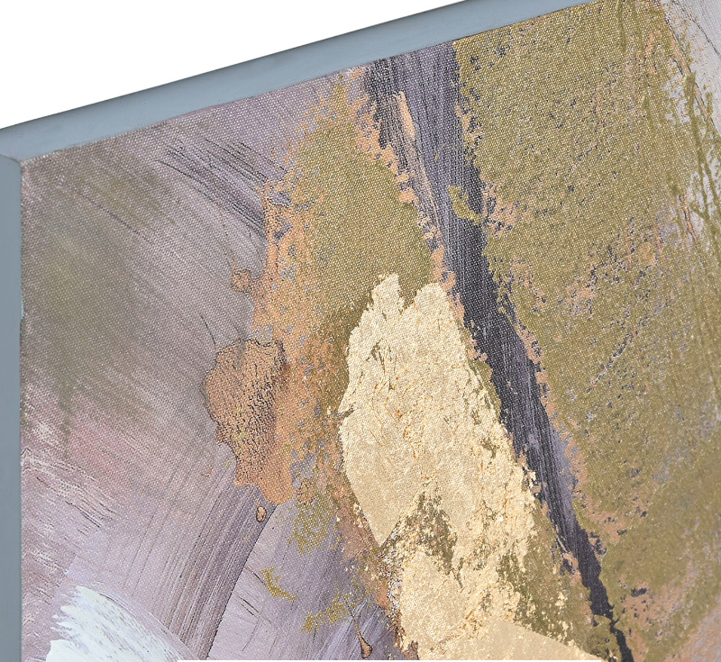Quadro Astratto Strisce Oro SAVINO COLLECTION - immagine 3