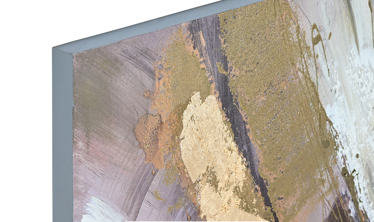 Quadro Astratto Strisce Oro SAVINO COLLECTION - immagine 3