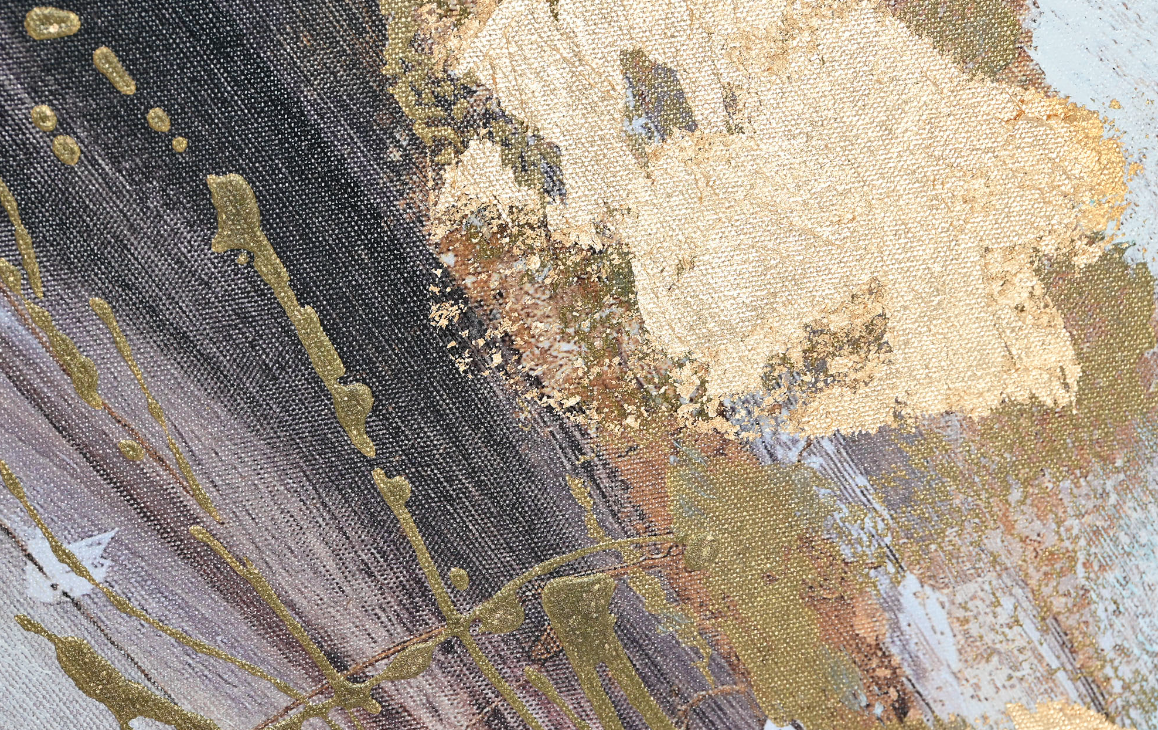 Quadro Astratto Strisce Oro SAVINO COLLECTION - immagine 4