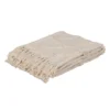 Coperta in Cotone con Decoro Avorio IXIA