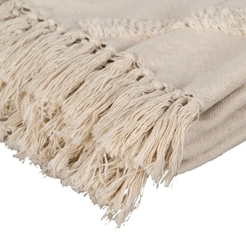 Alternative view of Coperta in Cotone con Decoro Avorio IXIA