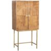 Credenza in Legno di Mango su Base Oro CAMACHO