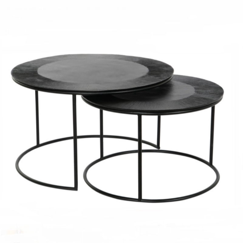 Tavolino da Salotto in Metallo Nero SAVINO COLLECTION - immagine 3