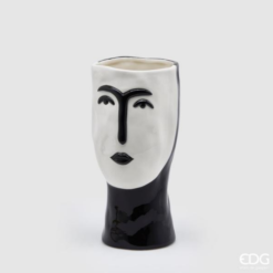 Vaso Faccia Bianco e Nero 29cm EDG