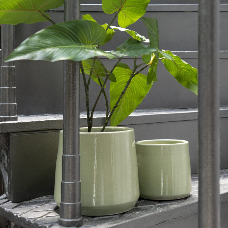Portavaso in ceramica Verde J-LINE - immagine 3