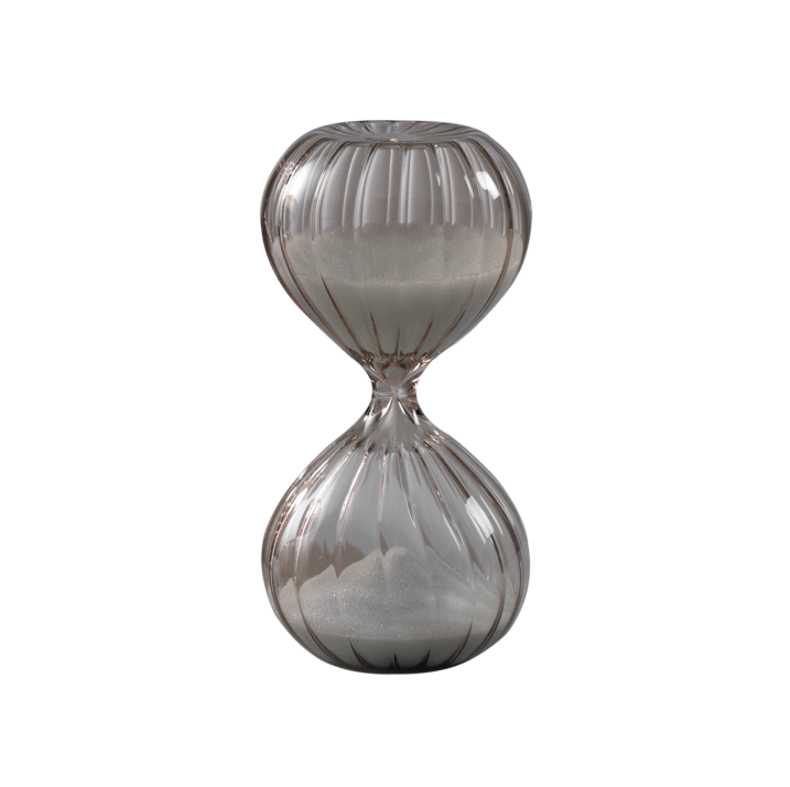 Clessidra rigata 15 cm Mascagni. Elegante, luminosa e decorativa. Vetro lavorato e sabbia chiara per un effetto raffinato. Perfetta per casa, ufficio e idee regalo.