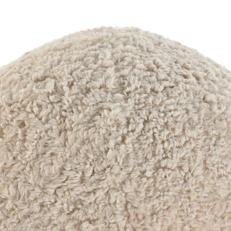 Alternative view of Pouf Peluche Ecrù SAVINO COLLECTION