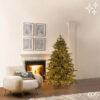 Pino Argentato EDG (H 180 cm): albero con 3000 LED per un look moderno e glaciale. Finitura iridescente e montaggio a ombrello.