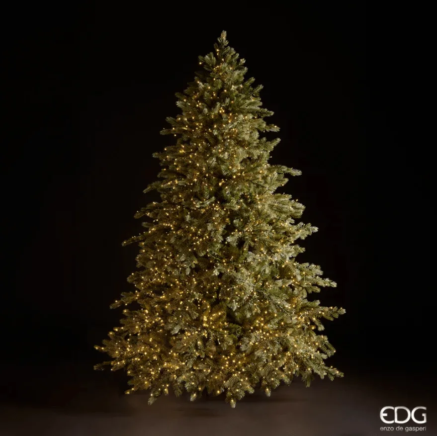 EDG Enzo De Gasperi Albero di Natale Pino Argentato 210 cm con 4000 Led - immagine 3