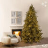 Pino Argentato EDG (H 270 cm): albero monumentale con 6500 LED. Lusso glaciale estremo per ambienti imponenti. Montaggio a ombrello.