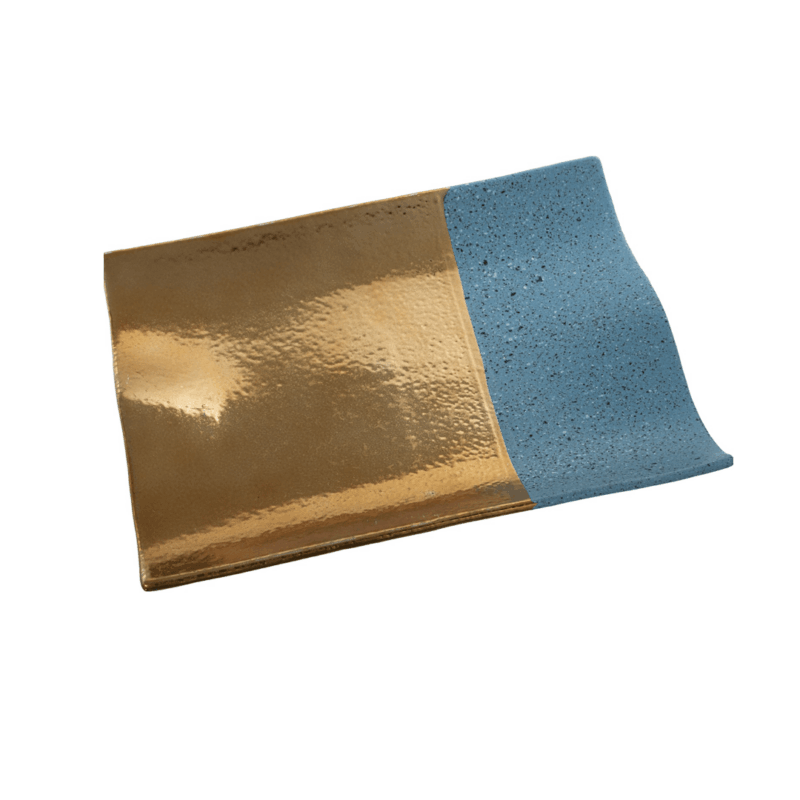 Centrotavola Rettangolare Oro e Azzurro CAMACHO