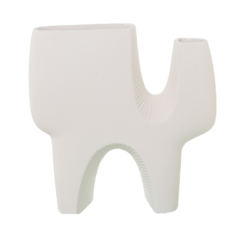 Vaso Astratto in Ceramica Bianco CAMACHO