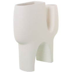 Alternative view of Vaso Astratto in Ceramica Bianco CAMACHO