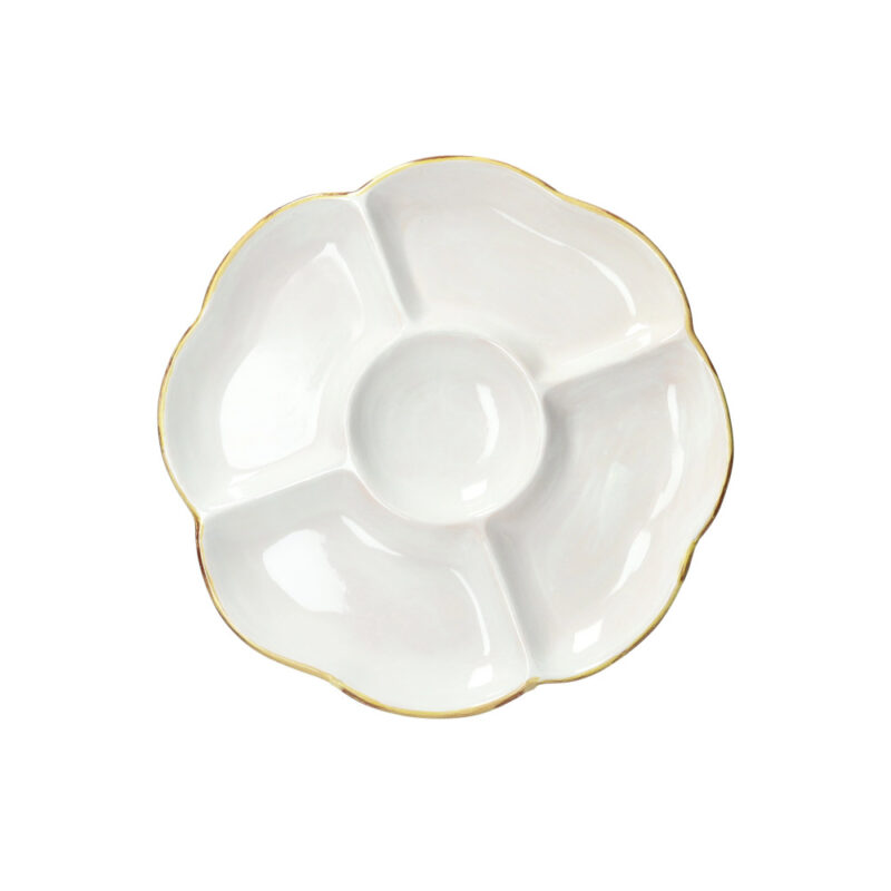 Antipastiera Bianca in Maiolica BRANDANI