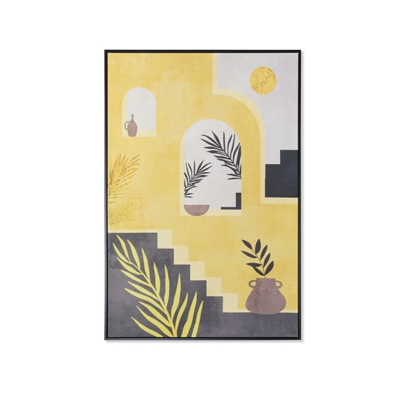 Quadro Oasi Mediterranea 83×123 SAVINO COLLECTION: stampa moderna, colori caldi e design mediterraneo. Perfetto per arredare con stile e luminosità.