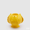 Portacandela pumo pugliese giallo EDG: ceramica stoneware, simbolo solare di buon auspicio. Illumina con stile Made in Italy.