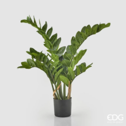 Pianta Zamifolia artificiale EDG: foglie lucide e realistiche, stile moderno e zero manutenzione. Perfetta per ingressi, uffici e ambienti contemporanei.