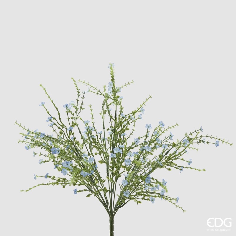 Cespuglio Ginestra Blu 55 cm EDG: ramo decorativo elegante e moderno, perfetto per composizioni scenografiche e ambienti contemporanei.