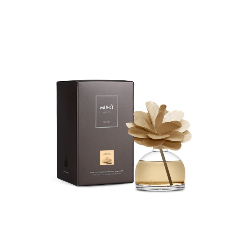 Diffusore Camelia Flower Vaniglia e Ambra Pura 200ml MUHÀ