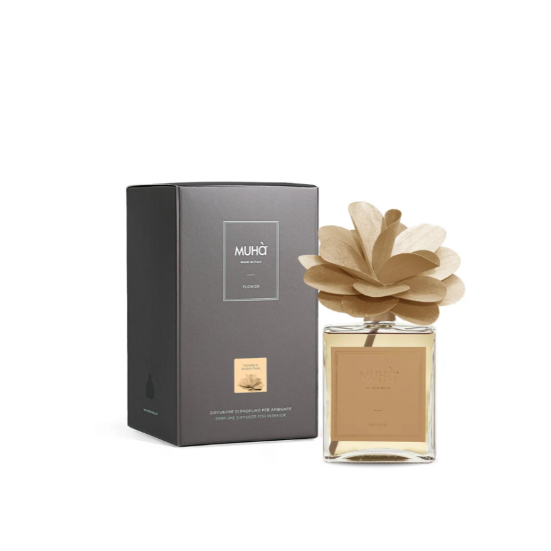Diffusore Camelia Flower Vaniglia e Ambra Pura 500ml MUHÀ